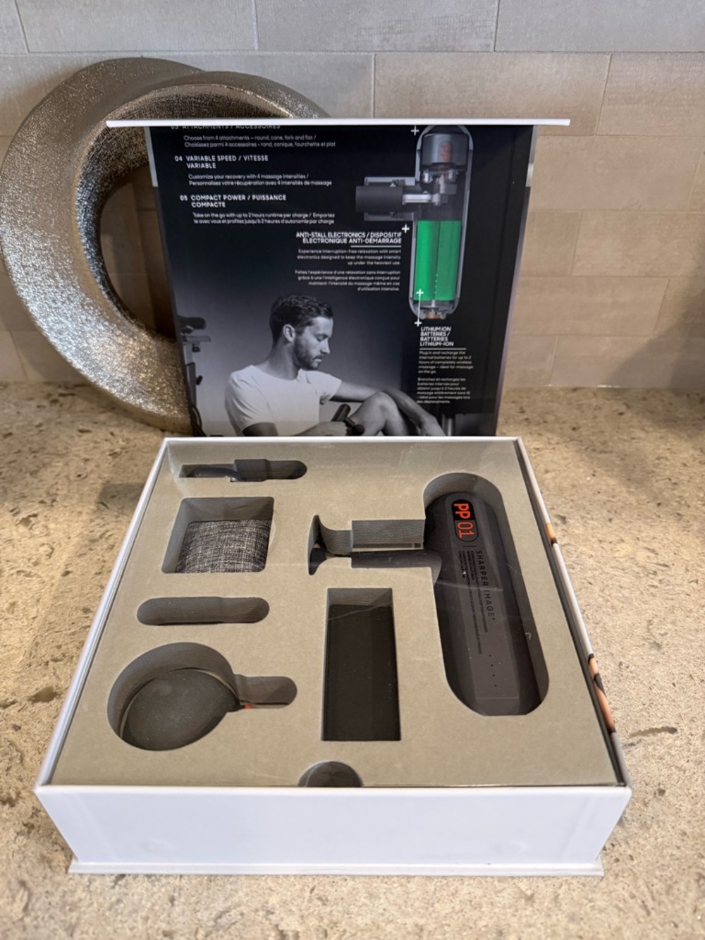 Sharper Image Black Power Percussion Sport Massage Gun